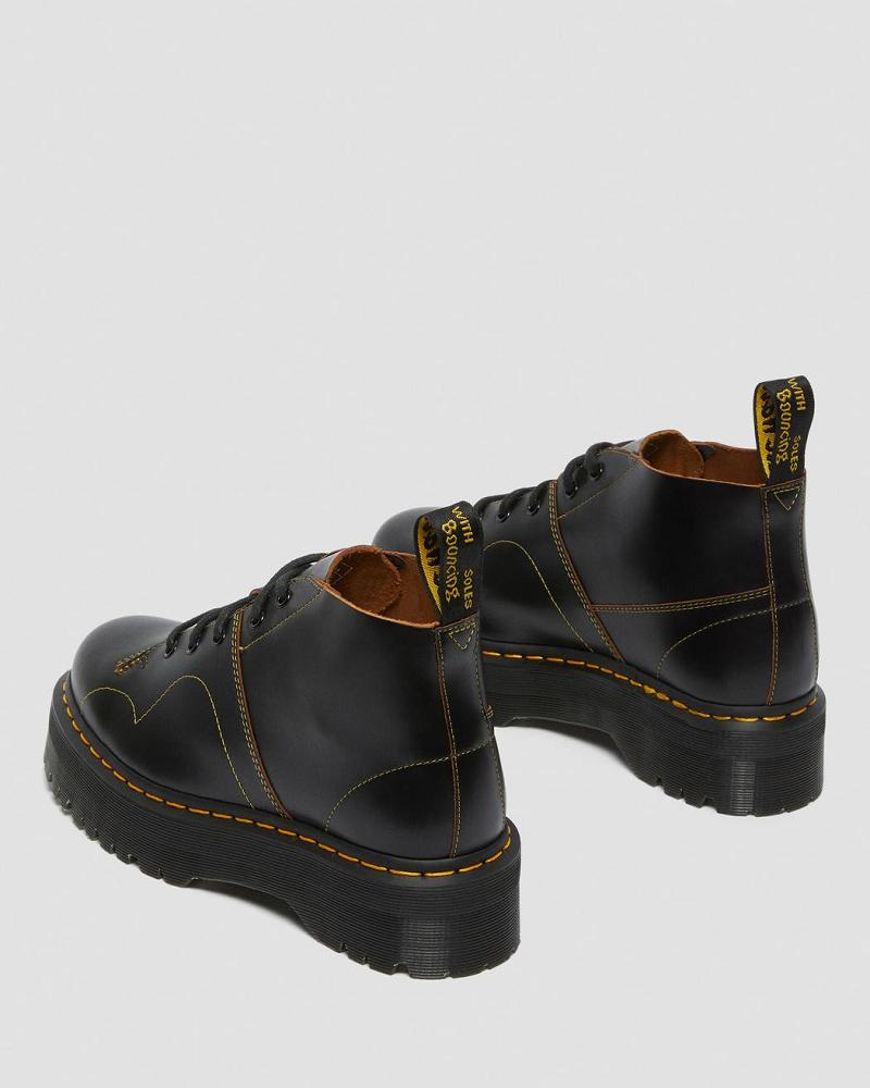 Women's Dr Martens Church Platform Monkey Boots Black | AU 226XYU